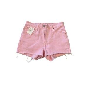 Levi's 501 Original High Rise Shorts Womens 25 Light Pink Raw Hem NWT Denim